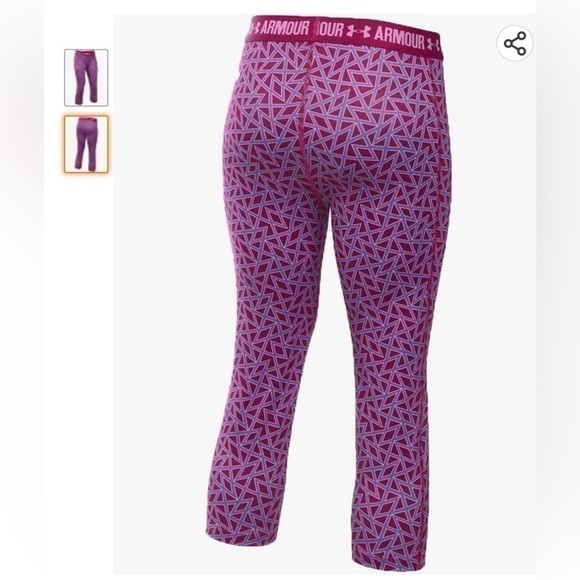 UNDER Armour Girls HeatGear Capris - Picture 2 of 5